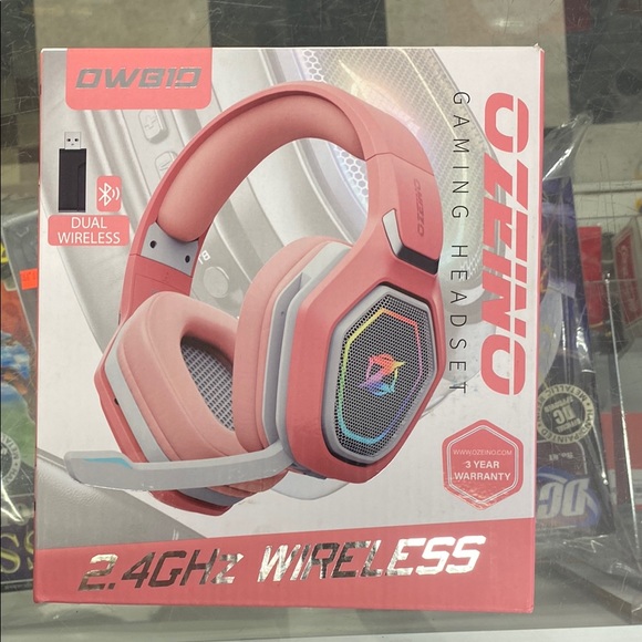 Ozeino Pink Wireless Gaming Headset - Picture 1 of 3